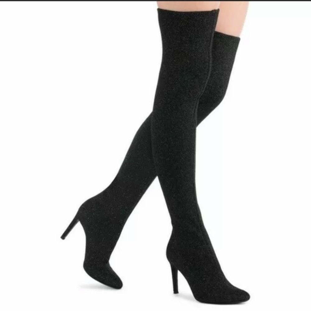 Giuseppe Zanotti Stretch Glitter Over Knee Boots